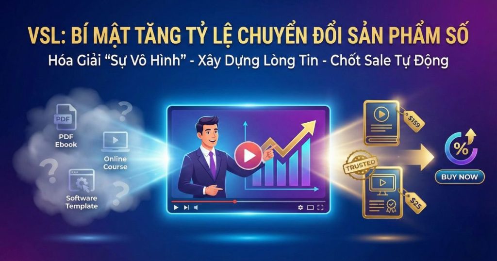 Bí mật tăng tỷ lệ chuyển đổi sản phẩm số với VSL (Video sales letter)