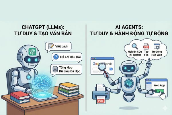 Sự khác nhau giữa ChatGPT và AI Agents